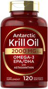 Carlyle Antarctic Krill Oil 2000mg | Maximum Strength Omega-3 with Astaxanthin 120 Softgels