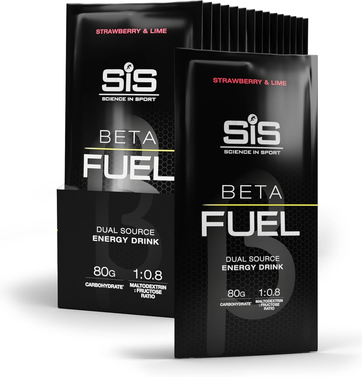 Science in Sport Beta Fuel 80 Energy Drink Powder - Strawberry Lime, 15 x 82g Sachets