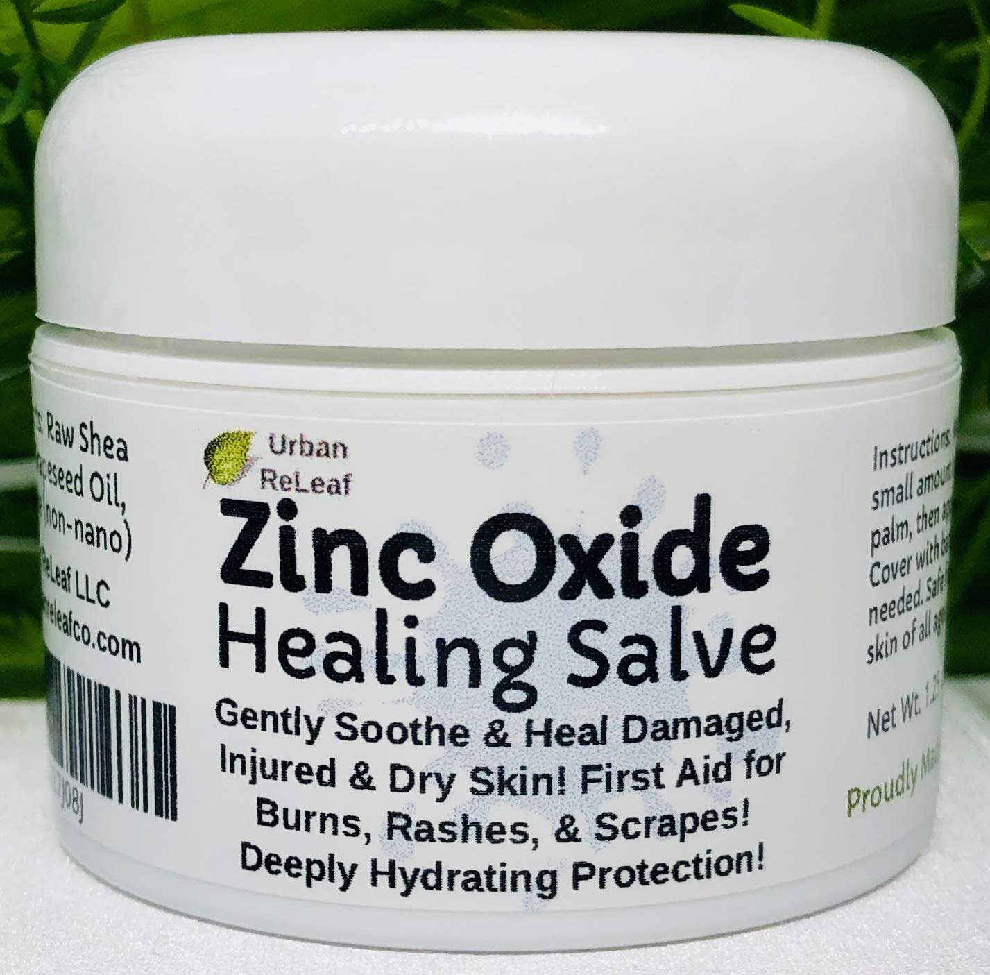 Urban ReLeaf 100% Natural Zinc Oxide Salve for First Aid & Skin Protection