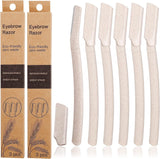 Dermaplaning Blades for Face - 6 Pcs WheatStraw Eyebrow Razor Face Peach Fuzz Remover