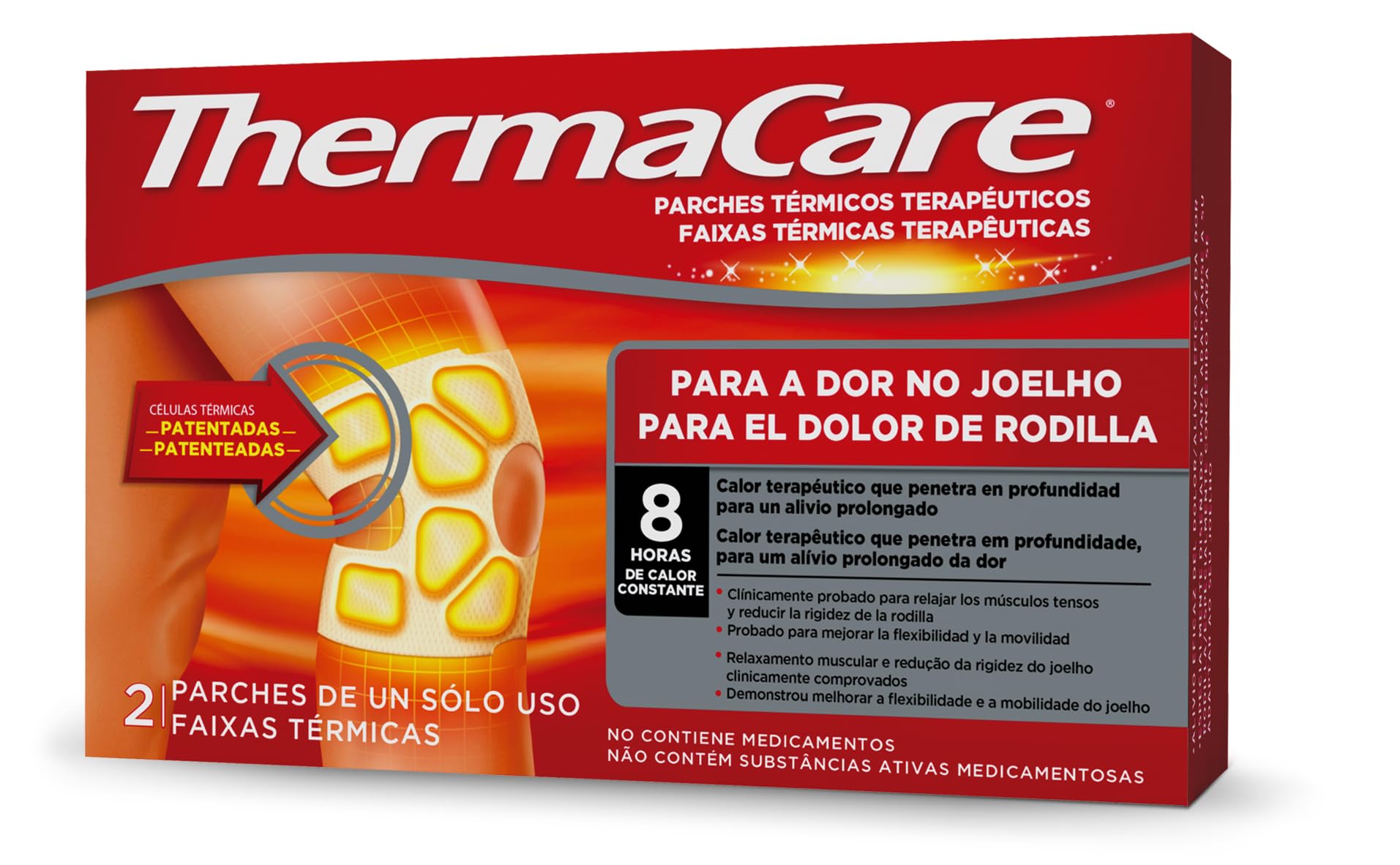 ThermaCare Knee Thermal Patches - Advanced Heat Therapy for Joint Pain Relief (2 Units)