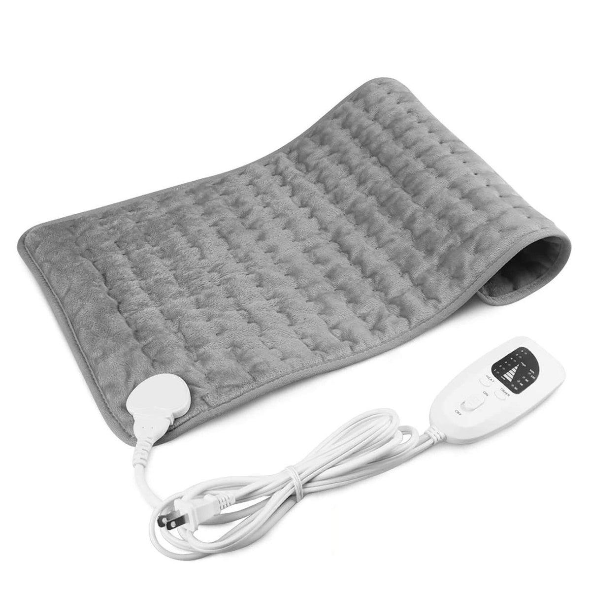 Electric Heating Pad for Back, Neck & Shoulder Pain Relief - Grey (40x76cm)