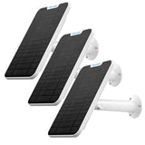 Updated 4W Solar Panel for Eufycam 2C/2C Pro/2/2 Pro/E20/E40/E - 3-Pack with Waterproof Cable & Wall Mount