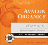 Avalon Organics Gel Cream Moisturizer, Vitamin C, Hydrating, 1.7 Oz