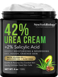 New York Biology 42% Urea Cream with 2% Salicylic Acid - Moisturizing Foot Cream for Dry Cracked Heels & Calloused Feet - 4 oz