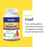 Enzymedica Fast-Acting Betaine HCL: Heartburn & Digestion - 120 Caps