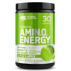 Optimum Nutrition مسحوق ما قبل التمرين Amino Energy | بنكهة التفاح الأخضر، ٢٧٠ جم (٣٠ حصة) | BCAA، أحماض أمينية، مستخلص الشاي الأخضر والقهوة | مناسب للكيتو، خالي من السكر