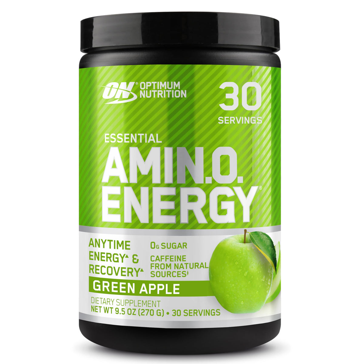 Optimum Nutrition Amino Energy Pre Workout Powder - Green Apple, 270g (30 Servings) | BCAA, Amino Acids, Green Tea & Coffee Extract | Keto-Friendly, Sugar-Free