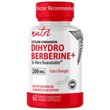 Dihydroberberine with Ceylon Cinnamon Supplement, 200mg per Capsule, 60 Capsules - 5X More Effective