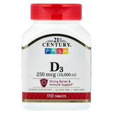 21st Century D3 10,000 IU - 110 Tablets | High-Potency Vitamin D
