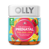 Olly The Essential Prenatal Gummy Multivitamin - 30 Day Supply - Folic Acid, Vitamin D, Omega 3 DHA - Chewable Supplement - White Citrus - 60 Count