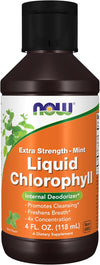 Now Foods Supplements Extra Strength Liquid Chlorophyll Unflavored Internal Deodorizer Promotes Cleansing Freshens Breath 4x Concentration 4 Fl Oz 118 Ml