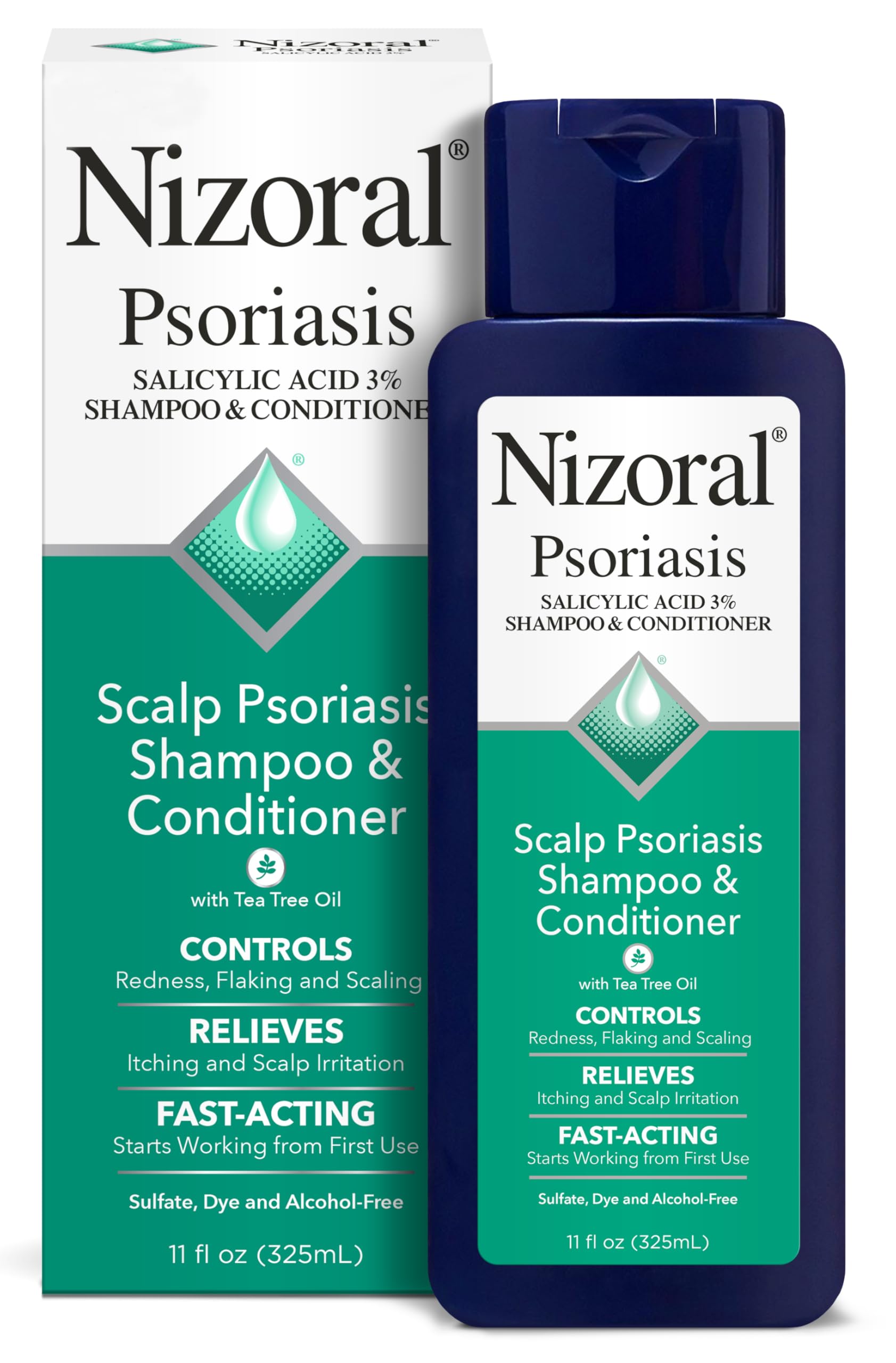 Nizoral Psoriasis Shampoo & Conditioner - Effective Scalp Psoriasis Treatment with Ketoconazole - 11 Ounce