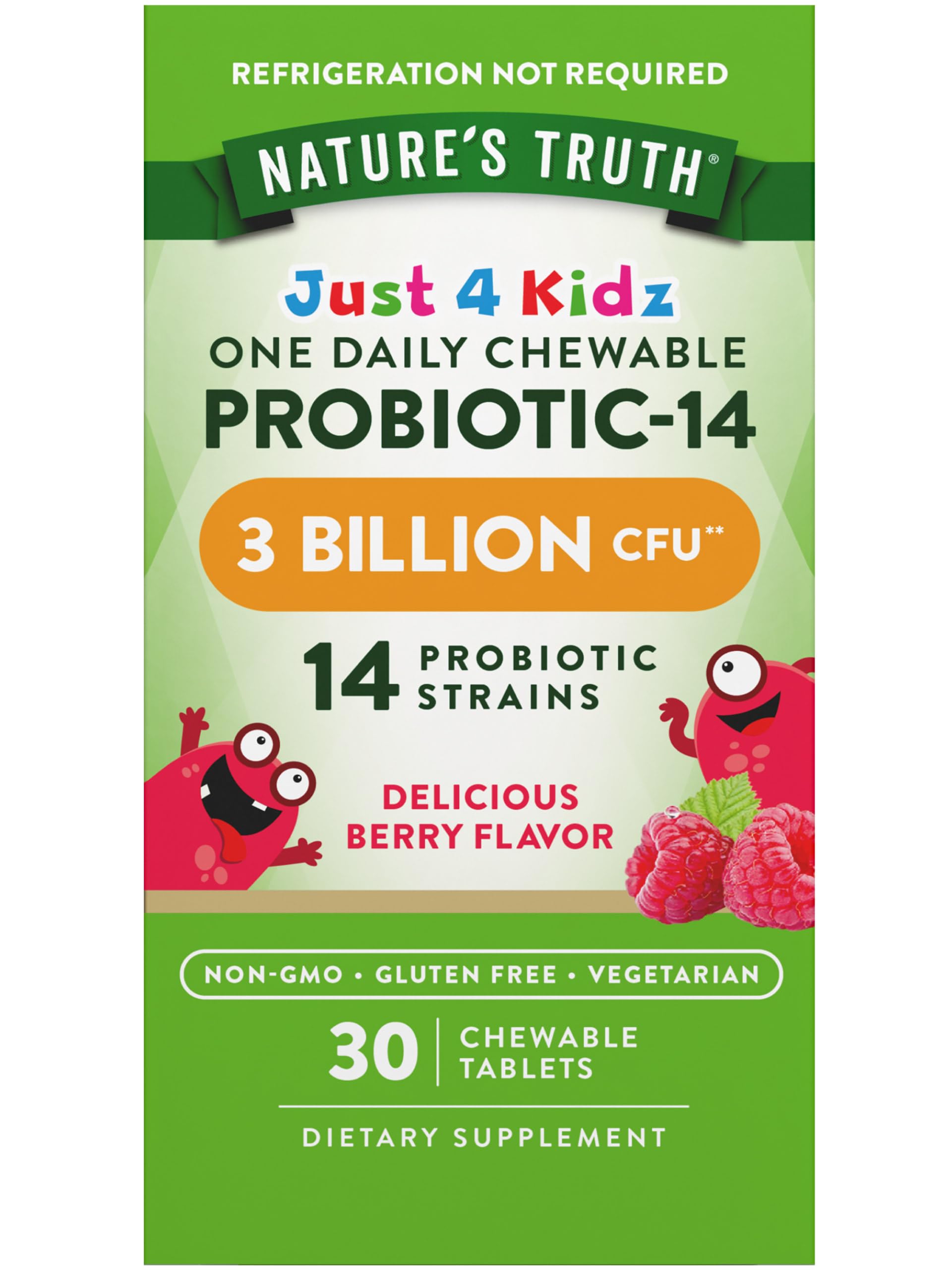 Nature's Truth Probiotic Kids Chewable - Natural Berry - 3 Billion CFU - 30 Count