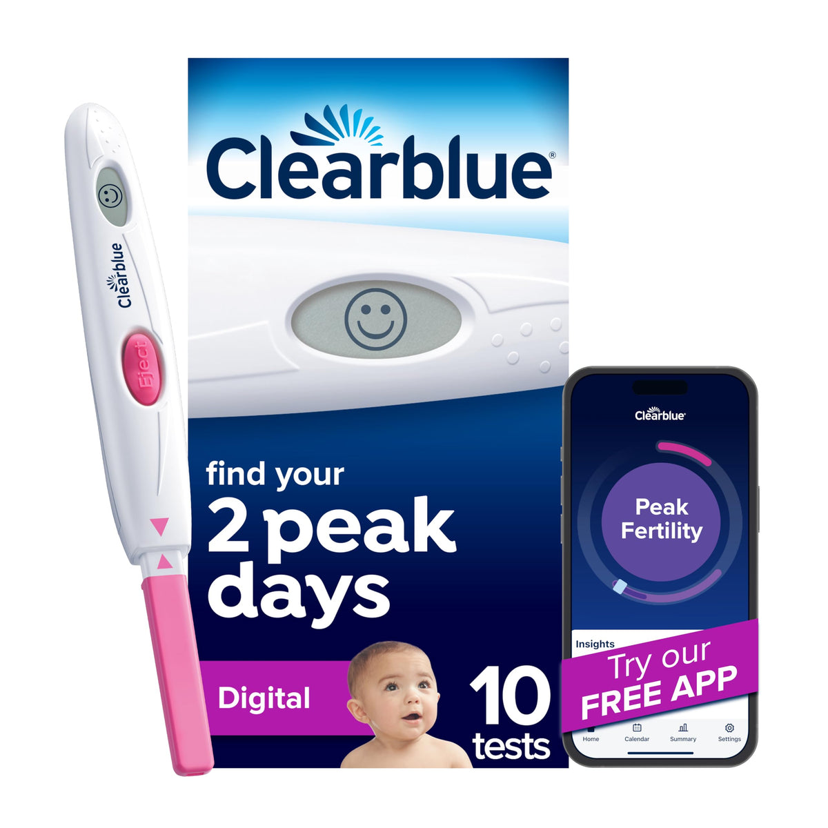 Clearblue Digital Ovulation Predictor Kit - 10 Digital Tests