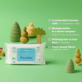 Mustela Fragrance-Free Baby Wipes (60 Count) - Gentle Cleansing