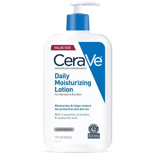 لوشن الترطيب اليومي من CeraVe - 19 أونصة، مرطب وخالي من العطور