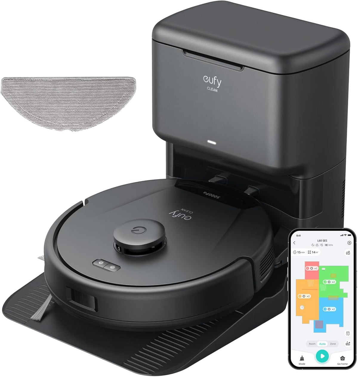 eufy L60 Hybrid Robot Vacuum Mop: 60-Day Self-Empty, 2-in-1 Cleaning
