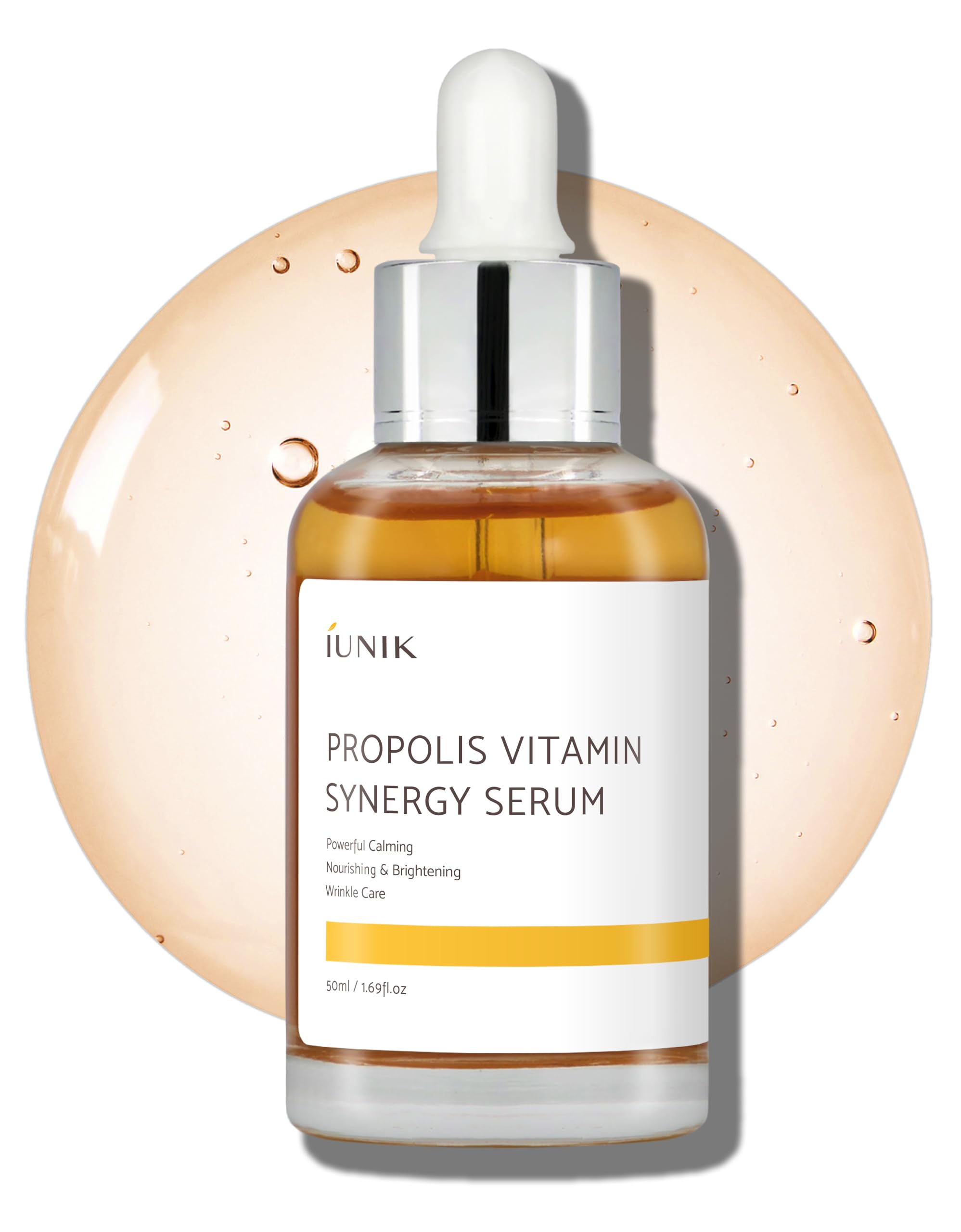 IUNIK Propolis 70% + Vitamin 17% Synergy Serum - Centella Asiatica for Dry, Sensitive & Acne-Prone Skin | Korean Skincare
