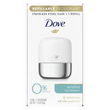 Dove Refillable Deodorant Starter Kit - Aluminum-Free, Sensitive Skin, 1.13 oz