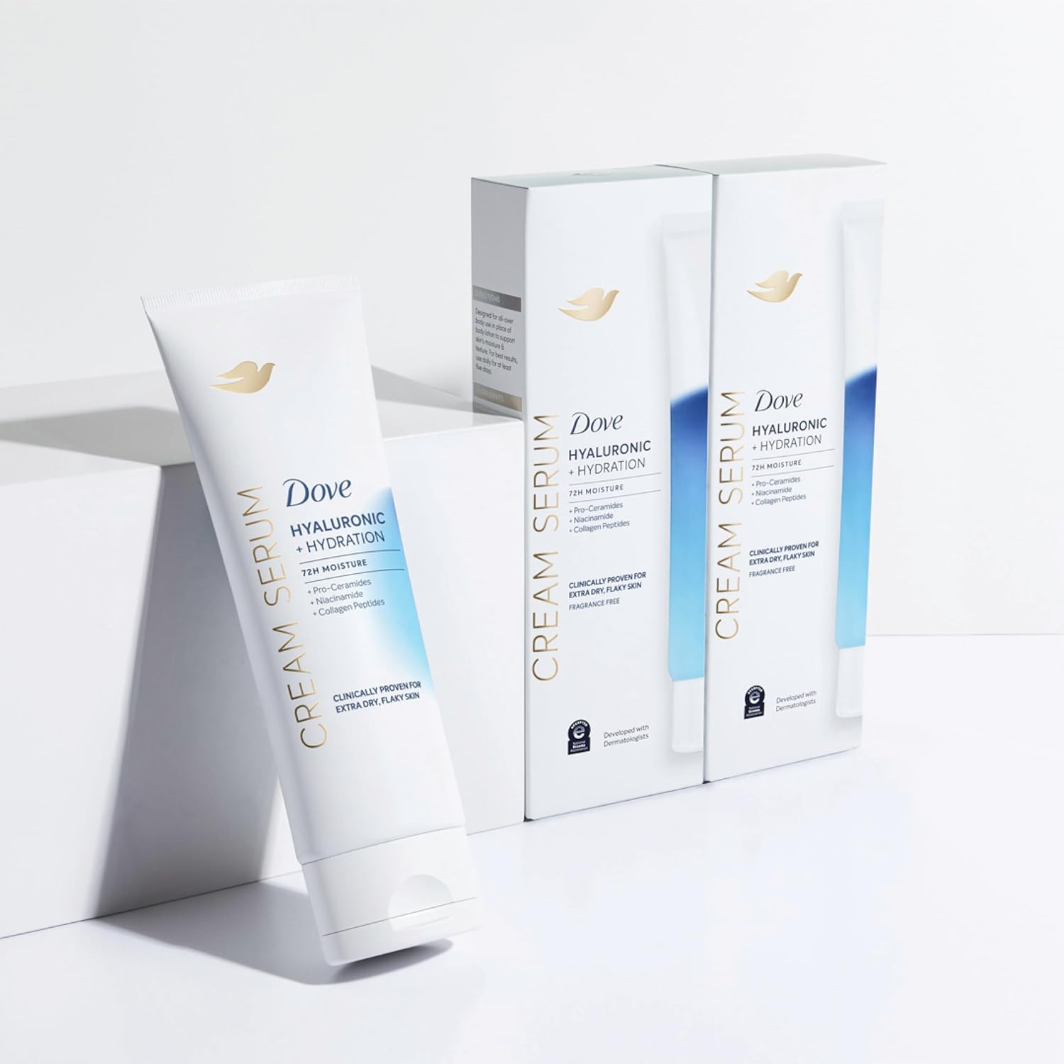 Dove hyaluronic acid body cream serum for extra dry and flaky skin