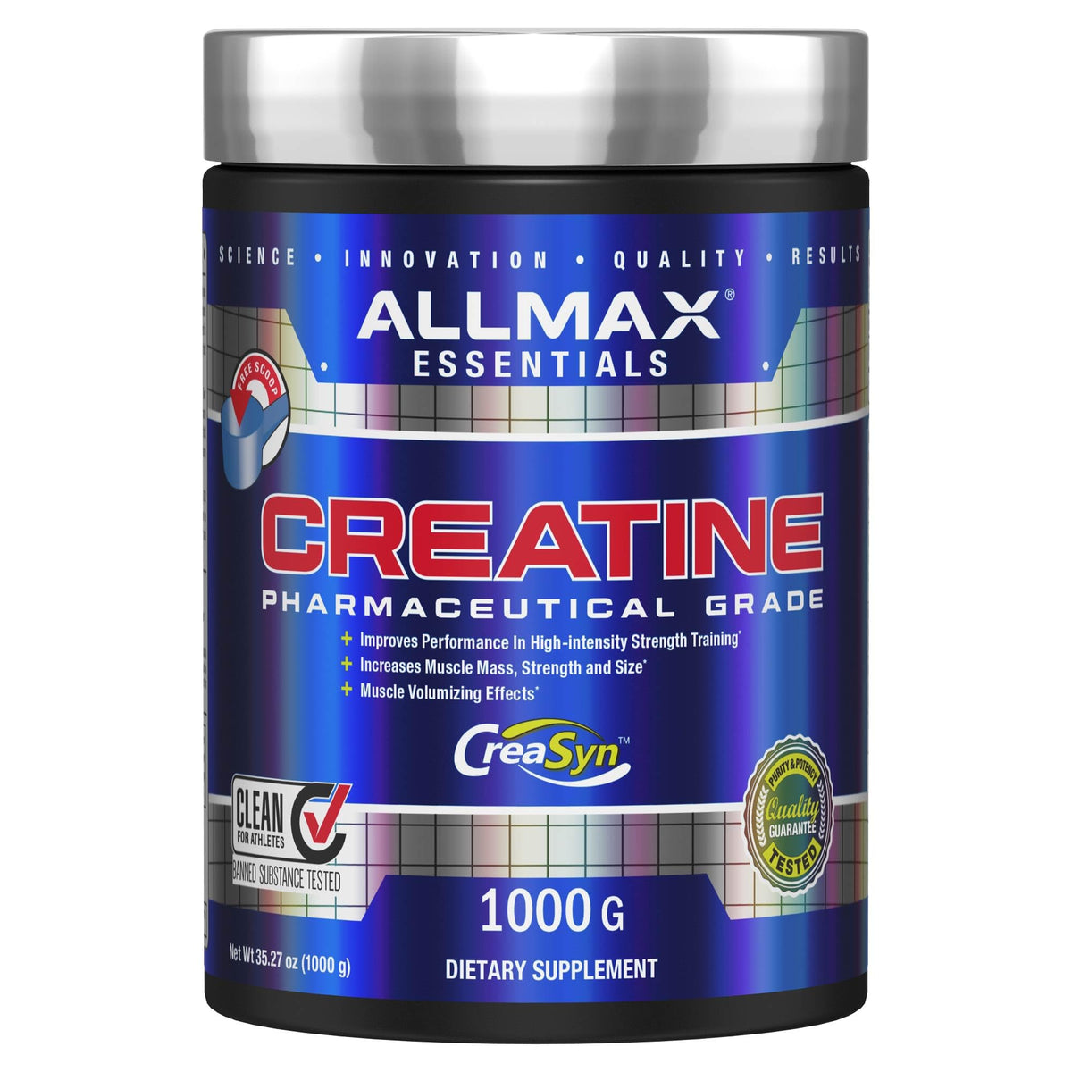 ALLMAX Nutrition Creatine Monohydrate Powder - 1000g | Unflavored | Muscle Strength & Recovery