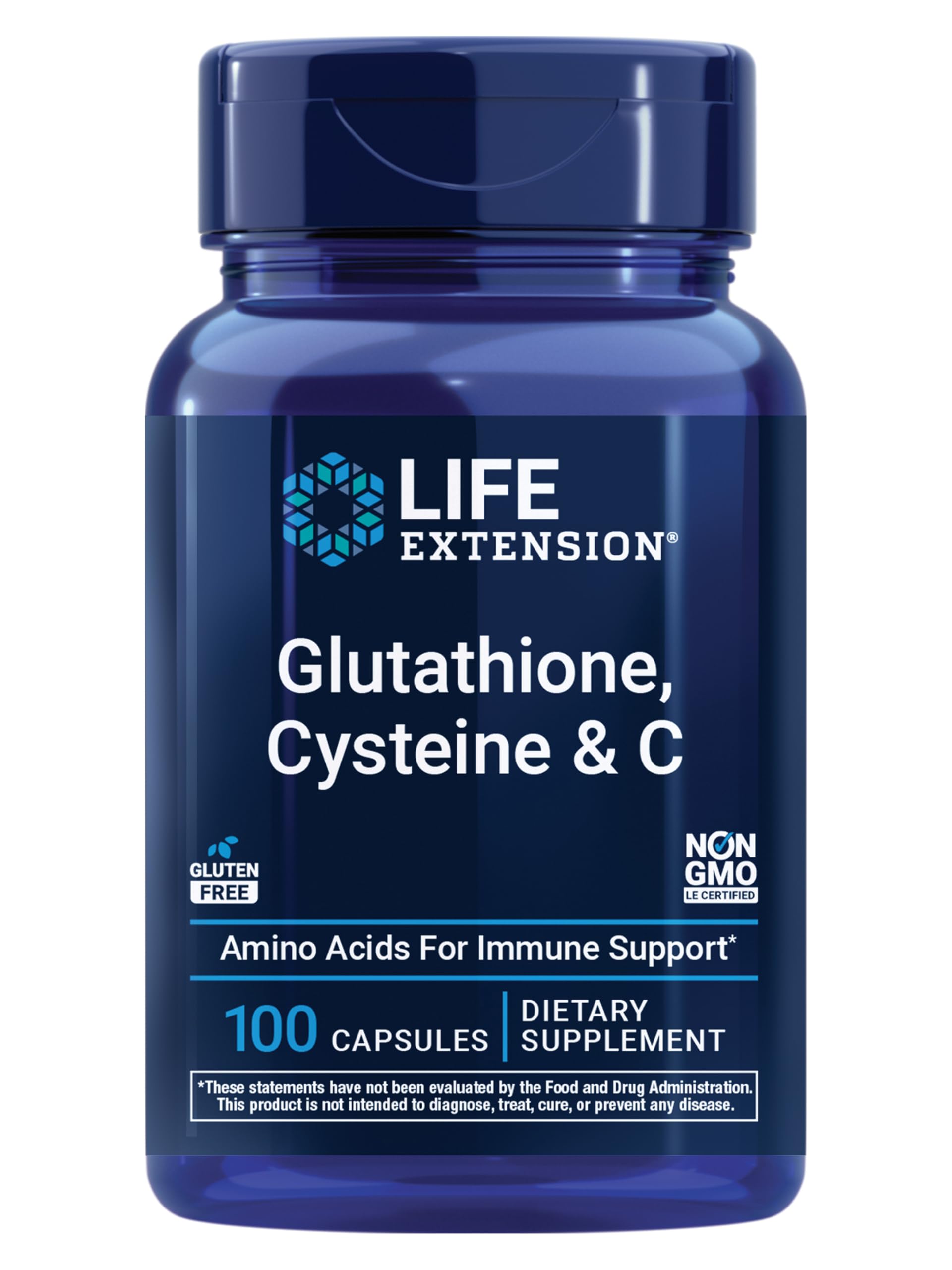 Life Extension Glutathione, Cysteine & Vitamin C (100 Vegetarian Capsules)