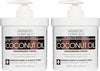 Advanced Clinicals Coconut Oil Cream Deeply Moisturizing Lotion 2-Pack