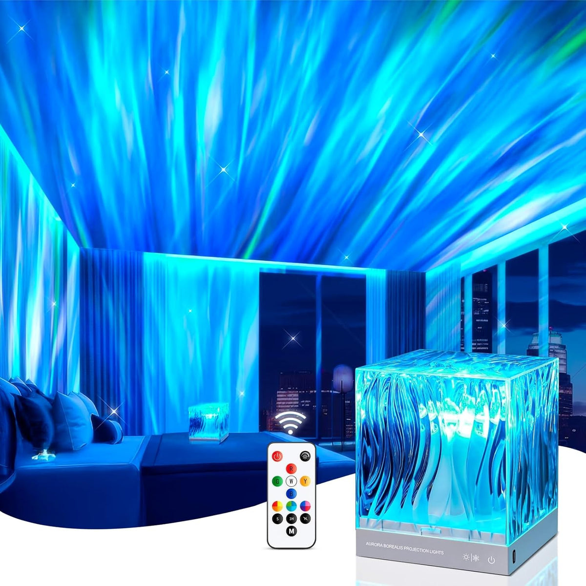 Northern Lights Aurora Projector - 48 Mode Galaxy Night Light with Remote & Timer for Bedroom Ambiance