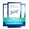 Secret Clinical Strength Women's Antiperspirant Deodorant, Unscented, 1.6 oz (3-Pack)