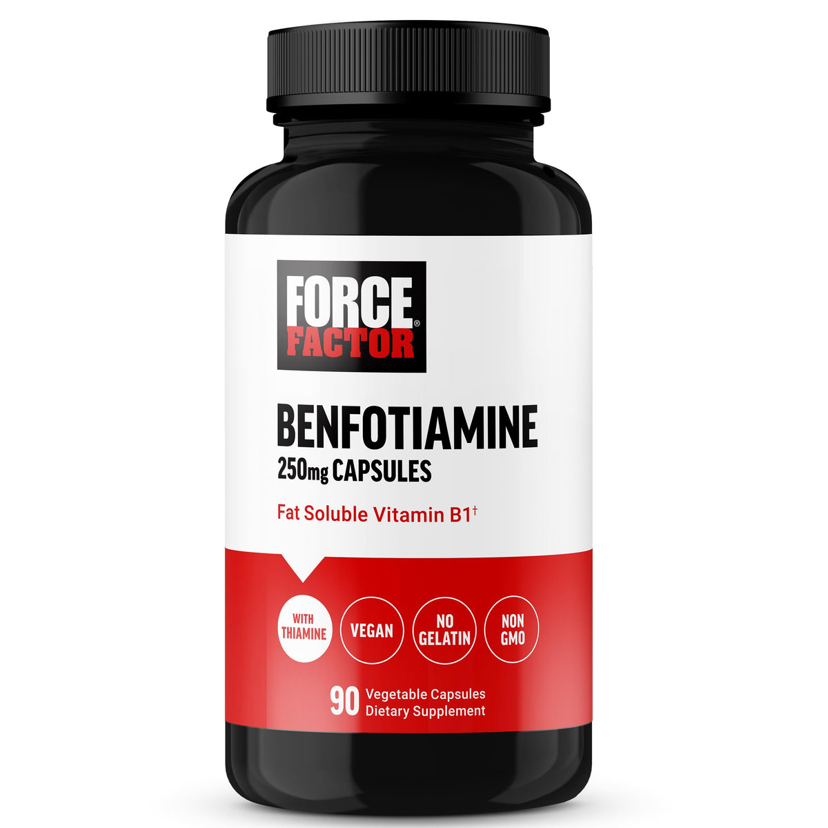 Force Factor Benfotiamine Elderberry Iron Citrate B_COMPLEX Heavy Meal, 250 mg per Capsule, 90 Count