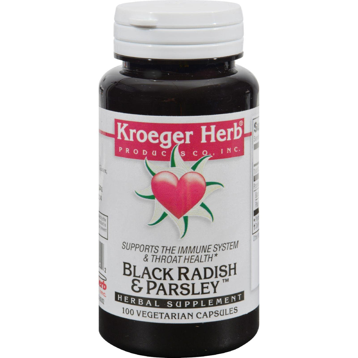 Kroeger Herb Black Radish & Parsley Capsules 100 Count