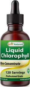 Best Naturals Liquid Chlorophyll Drops 50mg Natural Detox & Energy 2 Fl Oz
