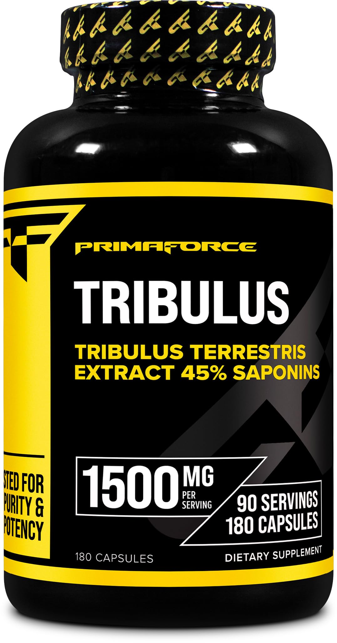 Primaforce Tribulus Terrestris 1500mg Extract - 180 Capsules, 90 Servings Herbal Supplement for Vitality