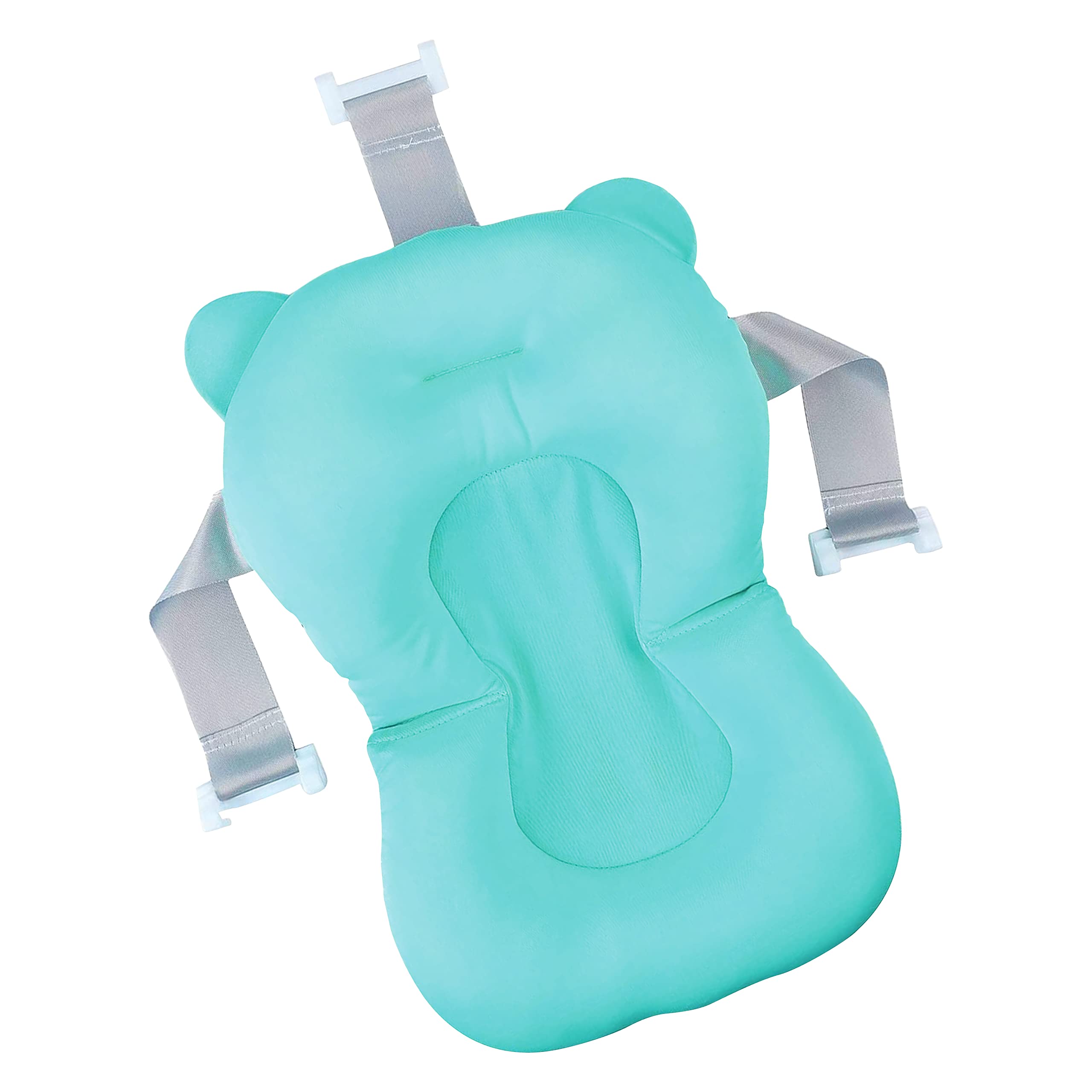 The Moon Brand Anti-Slip Baby Bath Pad - Foldable Infant Support Cushion (Blue)