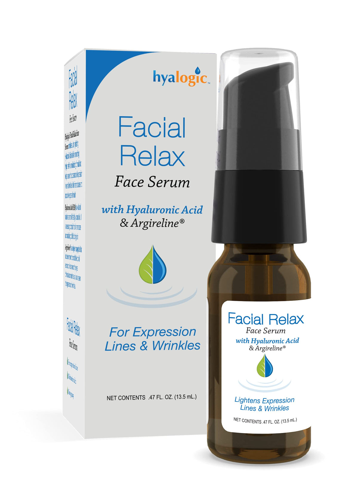 Hyalogic Episilk Facial Relax Anti-Aging Face Serum with Hyaluronic Acid & Argireline - Wrinkle & Fine Line Reduction, 0.47 oz