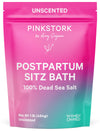 Pink Stork منقوع حمام الجلوس للطفل حديث الولادة - ملح البحر الميت للعناية بالمنطقة التناسلية - ١٦ أونصة