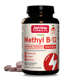 Jarrow Formulas Methyl B-12 Lozenges - 5000 mcg, Cherry Flavor, 60 Count - Energy & Metabolism