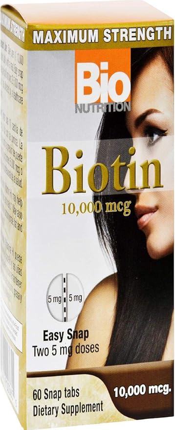 Bio Nutrition Biotin 10000Mcg - 60 Count - Supports Hair, Skin & Nails