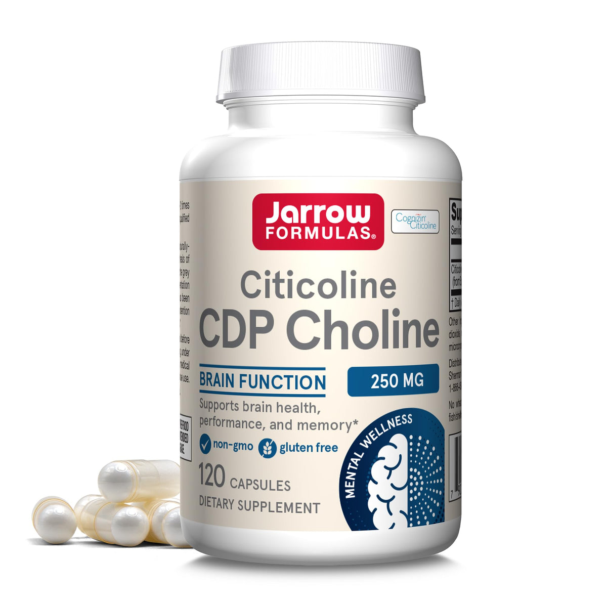Jarrow Formulas Citicoline CDP Choline - Brain Health & Memory Support