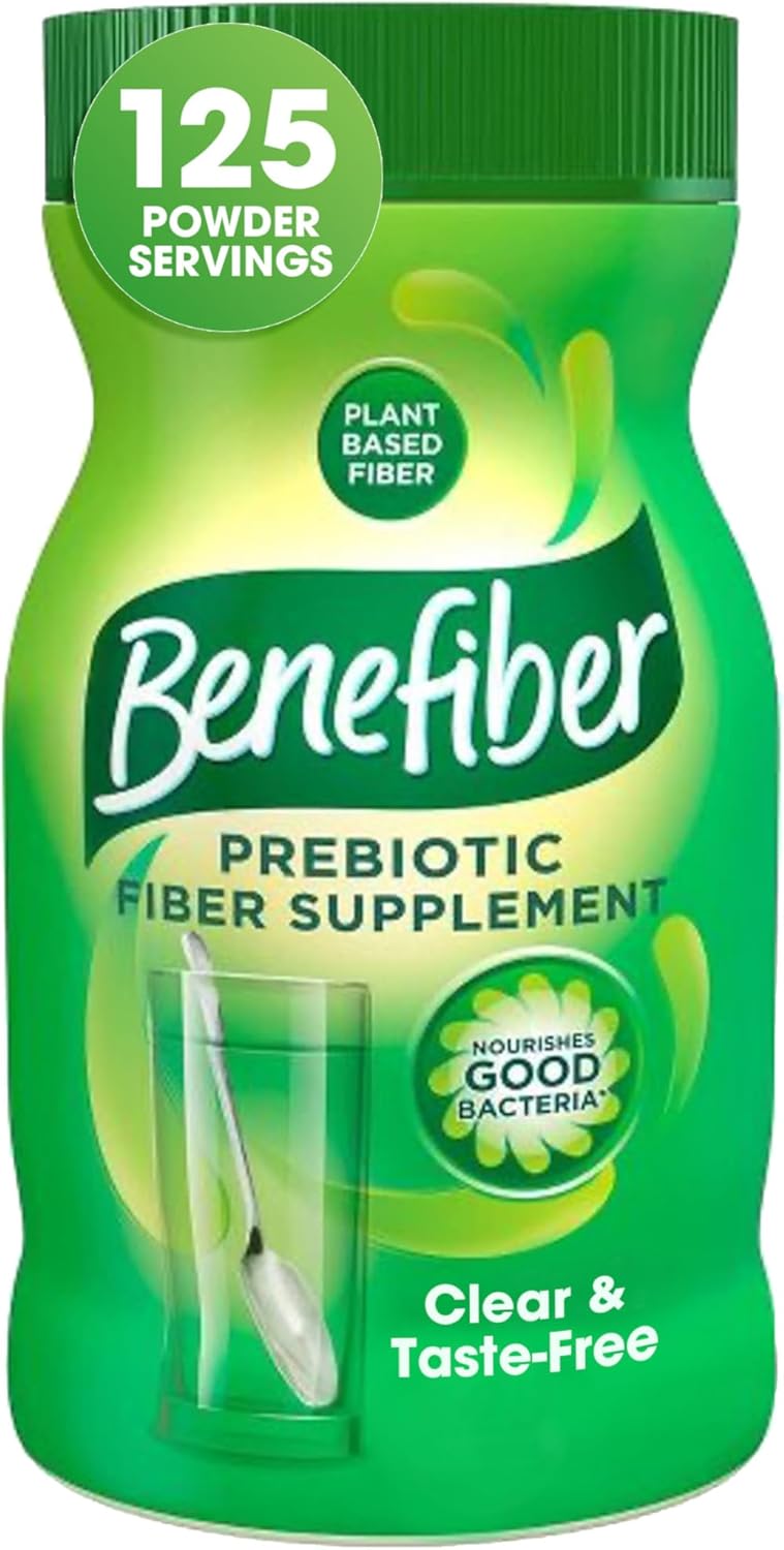 Benefiber Daily Prebiotic Fiber Supplement for Digestive & Gut Health, Unflavored Powder, 125 Servings
