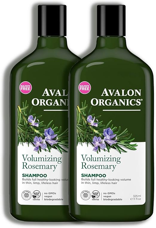 Avalon Organics Volumizing Rosemary Shampoo - 2 x 11 fl oz (Pack of 2)