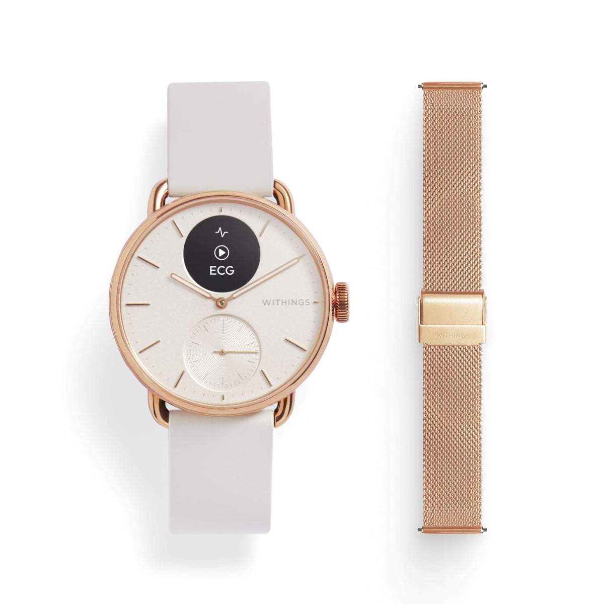 Withings ScanWatch 2 38mm Rose Gold with Milanese Loop