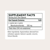Thorne Research L-Lysine Supplement - 60 Capsules