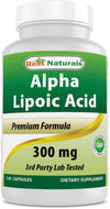 Best Naturals Alpha Lipoic Acid 300mg | Universal Antioxidant, 120 Count