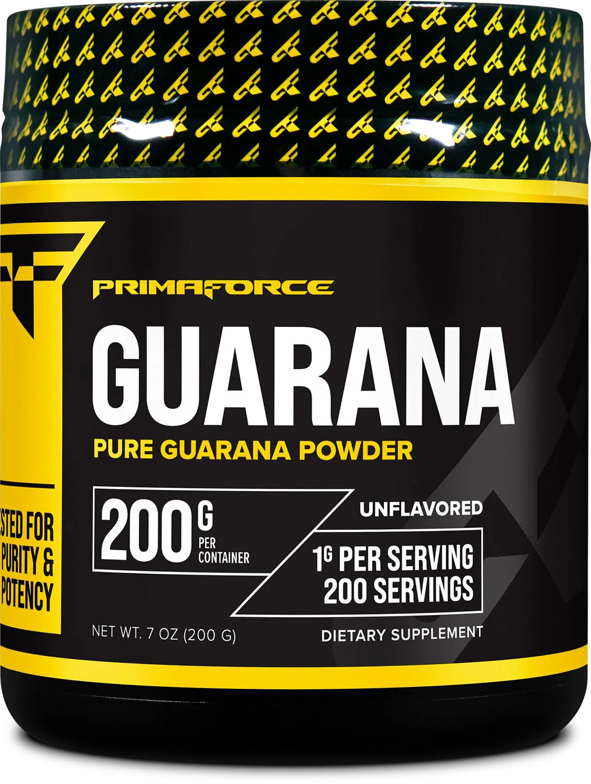 Pure Primaforce Guarana Powder 200g Unflavored - Natural Energy Boost, 200 Servings