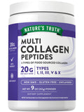 Nature's Truth Multi Collagen Peptide Powder – 9 oz – Types I, II, III, V, X – Hydrolyzed Collagen Protein – Unflavored – Keto & Paleo Friendly – Gluten Free