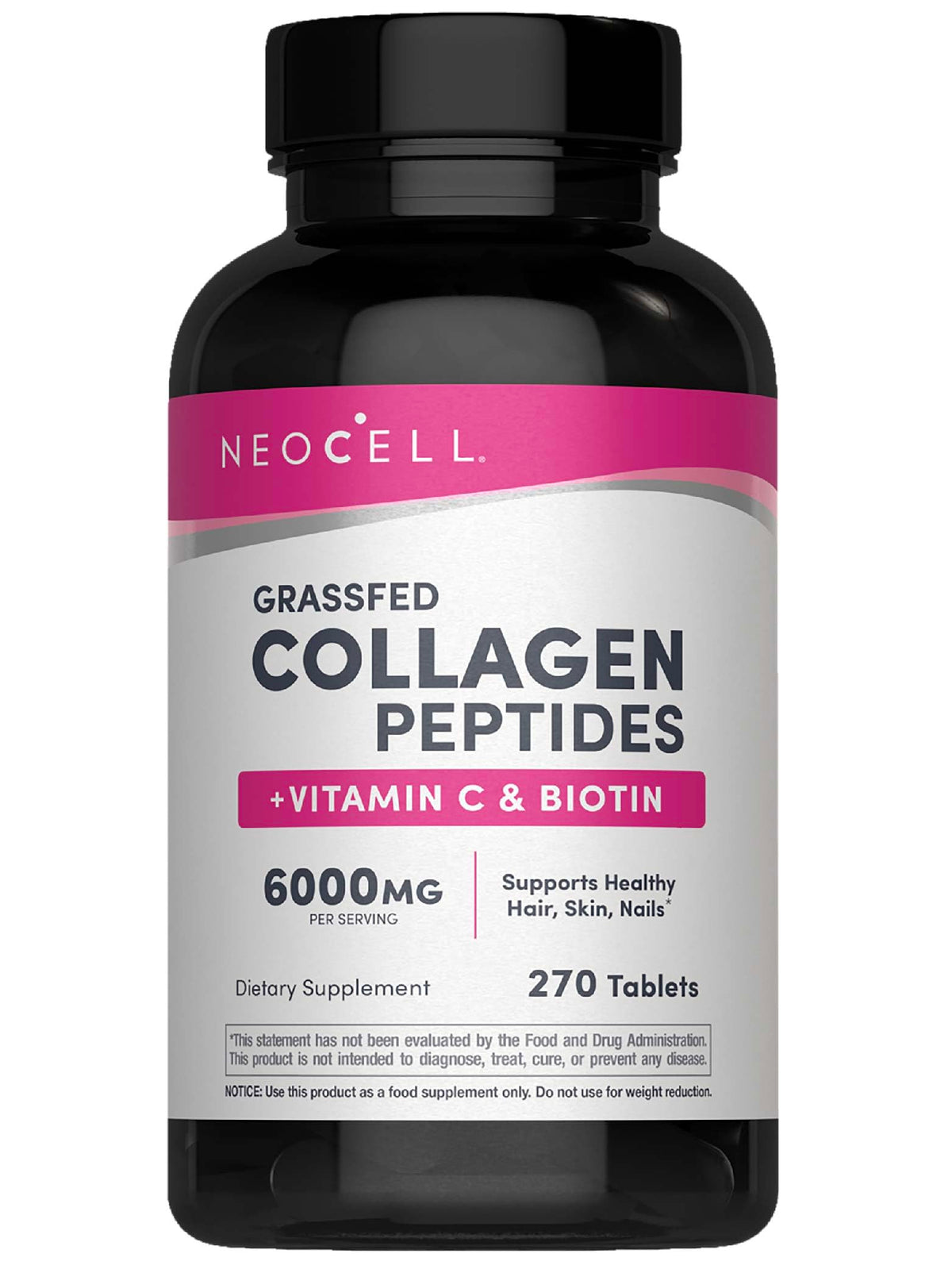 NeoCell Super Collagen Peptides, Vitamin C & Biotin - 270 Tablets (Hair, Skin, Nail Support)