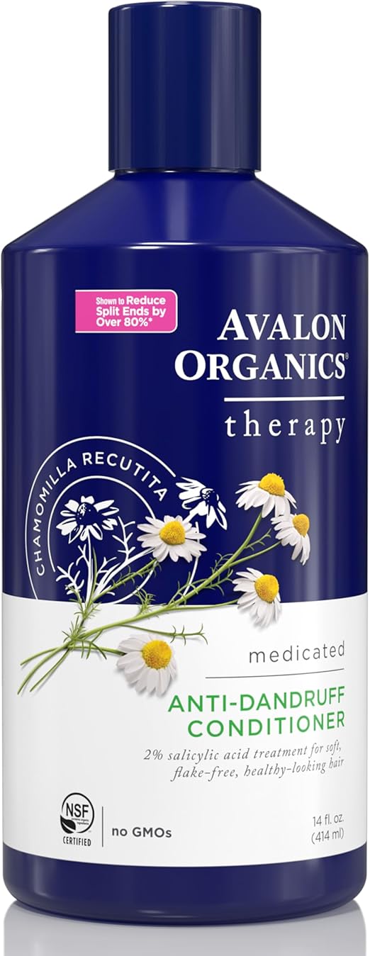 Avalon Organics Therapy Medicated Anti-Dandruff Conditioner, Soothes Scalp, 14oz