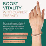 TheraCopper 100% Pure Copper Bracelet for Men & Women – Authentic Handmade Tibetan Cuff Bangle